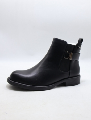 Botki damskie ocieplane na płaskim (36-41) 1850-45 BLACK