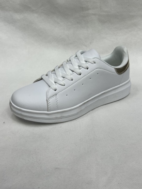 Buty sportowe damskie na płaskim (36-41) LXC 8397 WHITE/GOLD