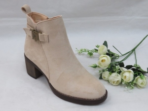 Botki damskie ocieplane na obcasie (36-41) UK101 BEIGE
