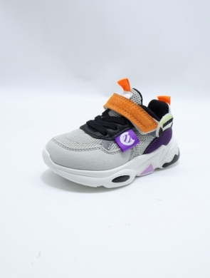 Buty sportowe chłopięce (22-27) EA352 GREY/BLACK