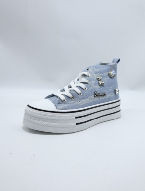 Trampki damskie na płaskim (36-41) L-87 BLUE