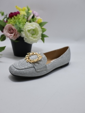 Mokasyny damskie na płaskim (36-41) GO-221 SILVER