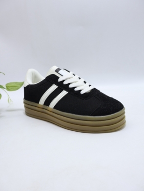 Buty sportowe damskie na płaskim (36-41) 24001 BLACK
