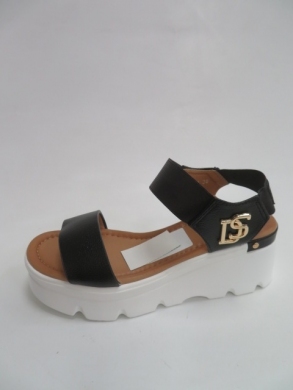 Sandały damskie na koturnie (36-41) 0-41 BLACK