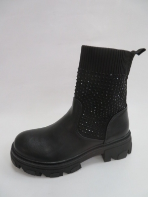 Botki damskie jesienne na płaskim (36-41) JW133 BLACK