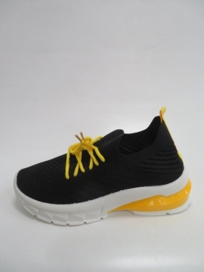 Sneakersy damskie niskie (36-41) 8067 BLACK/YELLOW