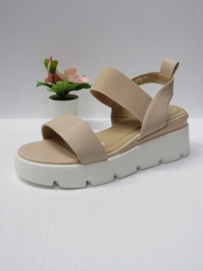 Sandały damskie na koturnie (36-41) B-9058 BEIGE