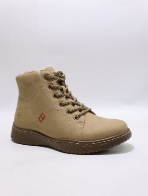Botki damskie ocieplane na płaskim (36-42) SG969-2 KHAKI