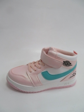 Sneakersy dziewczęce wysokie (32-37) P693-1 PINK/WHITE
