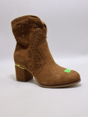 Botki damskie na obcasie (36-41) 7251-5 CAMEL