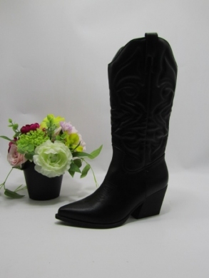 Kozaki damskie na obcasie (36-41) HQ330 BLACK
