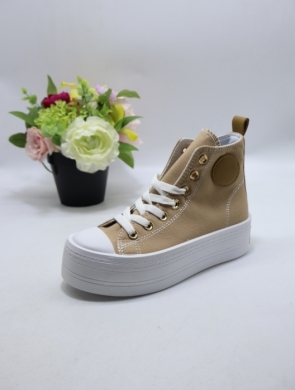 Trampki damskie na płaskim (36-41) 6184 KHAKI