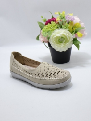 Półbuty damskie na płaskim (36-42) 6266-2 BEIGE
