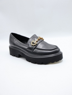 Mokasyny damskie na płaskim (36-41) H2233-2 BLACK