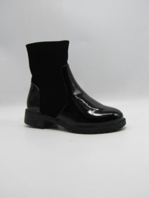 Botki damskie ocieplane na płaskim (36-41) JX536 BLACK