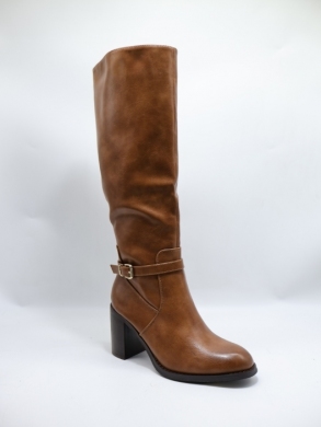 Kozaki damskie ocieplane na obcasie (36-41) F192 CAMEL