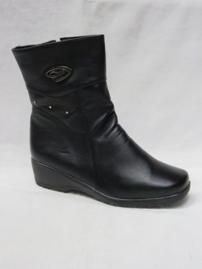 Botki damskie ocieplane na koturnie (37-42) B17 BLACK
