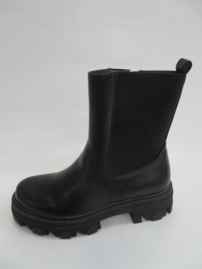 Botki damskie jesienne na płaskim (36-41) HBL-12 BLACK