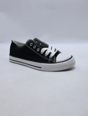 Trampki damskie na płaskim (36-41) 7-B16C BLACK
