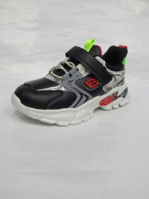 Buty sportowe chłopięce (26-31) L229 BLACK/WHITE