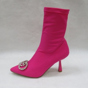 Botki damskie jesienne na szpilce (36-41) CH812 FUSHIA