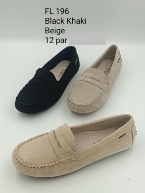 Mokasyny damskie na płaskim (36-41) FL196 BLACK