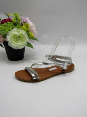 Sandały damskie na płaskim (36-41) F-45 SILVER