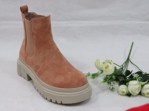 Botki damskie jesienne na koturnie (36-41) JJ10 RUST RED