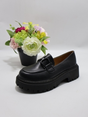 Mokasyny damskie na płaskim (36-41) H8-299 BLACK