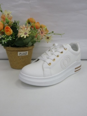 Buty sportowe damskie na płaskim (36-41) 85-866 WHITE