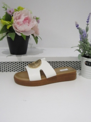 Klapki dmskie na koturnie (36-41) 9204 WHITE