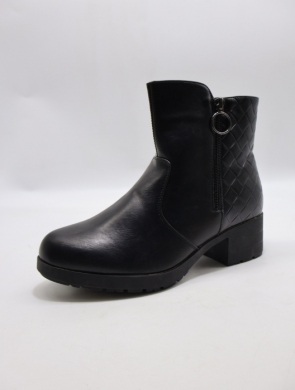 Botki damskie ocieplane na obcasie (36-41) HL61735 BLACK