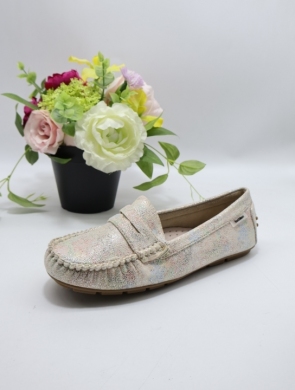 Mokasyny damskie na płaskim (36-41) HJJ-03 BEIGE/PLOWER