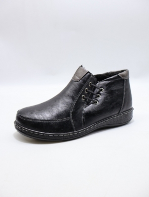 Botki damskie ocieplane na płaskim (36-42) CC2365-1 BLACK