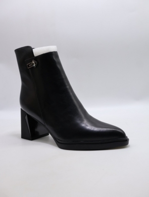 Botki damskie ocieplane na obcasie (36-41) B-112 BLACK-SKO