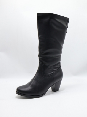 Kozaki damskie ocieplane na obcasie (36-41) 887-62 BLACK