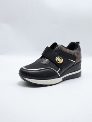Buty sportowe damskie na koturnie (36-41) 1024-1 BLACK/BROWN