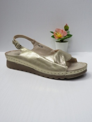 Sandały damskie na koturnie (36-41) 7AA231 GOLD