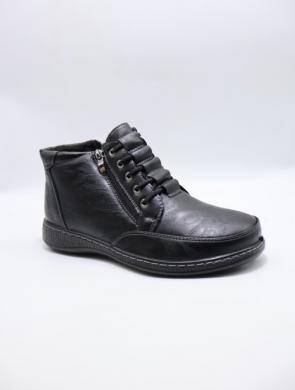 Botki damskie ocieplane na płaskim (36-42) CC2382-1 BLACK