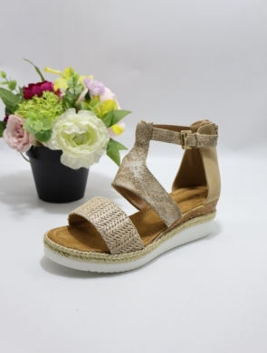 Sandały damskie na koturnie (36-41) F6751 KHAKI