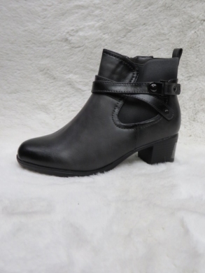 Botki damskie ocieplane na obcasie (36-41) 61701 GREY