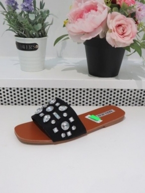 Klapki damskie na płaskim (36-41) C505 BLACK