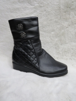 Kozaki damskie ocieplane na płaskim (37-42) 3005 BLACK