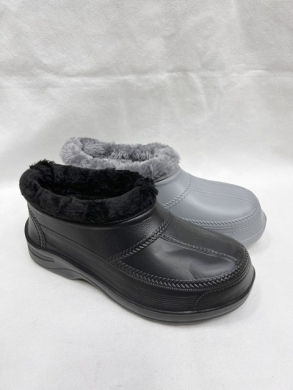Kalosze damskie ocieplane (37-41) 1523 BLACK/DBLUE/GREY
