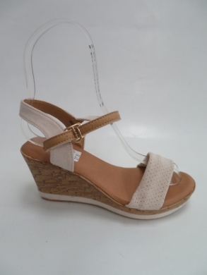 Sandały damskie na koturnie (36-41) 2127-3 BEIGE