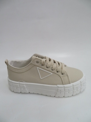 Tenisówki Damskie na koturnie (36-41) 466 BEIGE