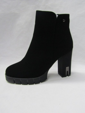 Botki damskie ocieplane na obcasie (36-41) 6041-46C BLACK