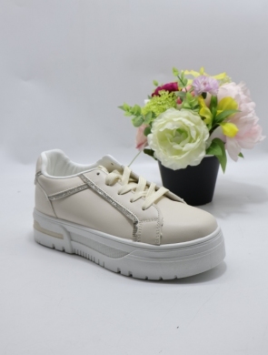 Buty sportowe damskie na płaskim (36-41) PC177 BEIGE