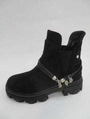 Botki damskie jesienne na płaskim (36-41) 8501 BLACK