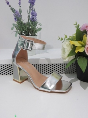 Sandały damskie na obcasie (36-41) L7869 SILVER